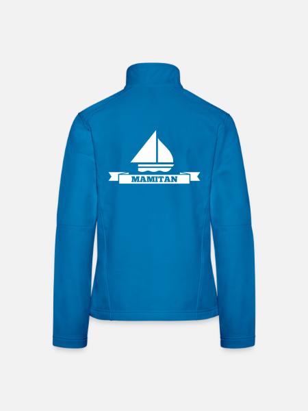 Mamitän Jeu de mots drôle Captain Mama Anchor - Veste en tissu softshell Femme - noir - Dos