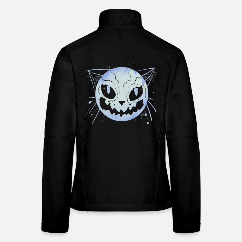 Chats Zombie Lune Veste en tissu softshell Femme
