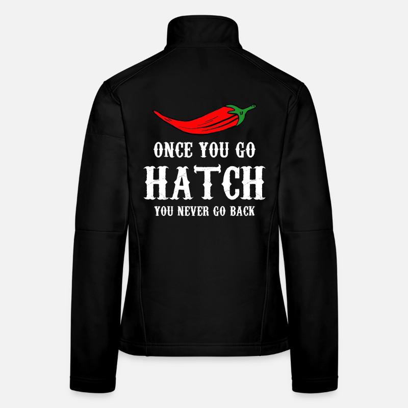 Hatch Chili Typographie audacieuse Veste en tissu softshell Femme