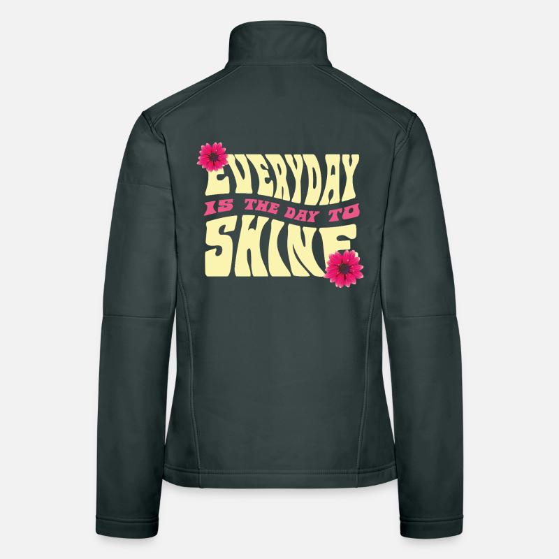 Jeden Tag Strahlen Design Frauen Softshelljacke