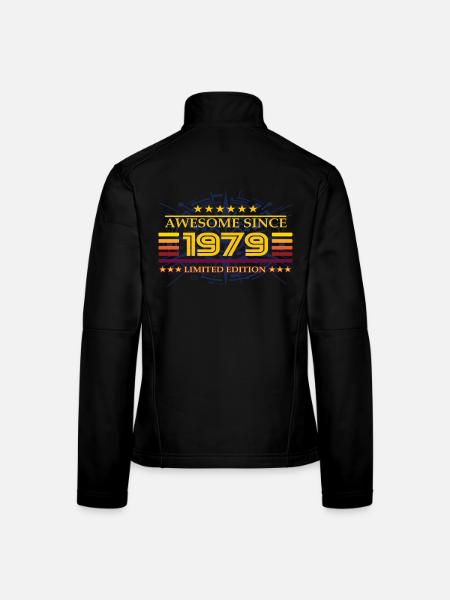 Awesome since 1979 Limited Edition - Frauen Softshelljacke - Schwarz - Hinten