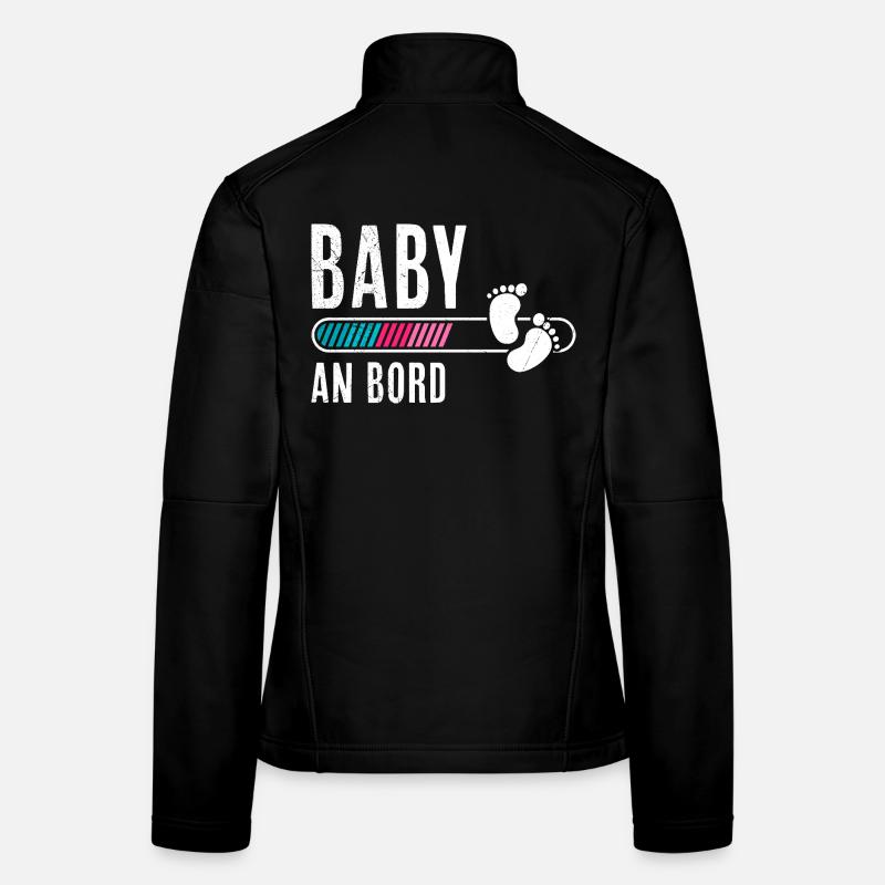 Femmes enceintes BÉBÉ À BORD Drôle Veste en tissu softshell Femme