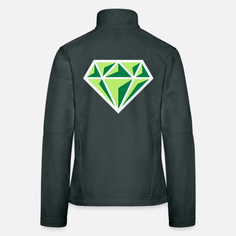 Diamond (Gemstone Brilliant Symbol / NEG Gre 3C) Women's Softshell Jacket