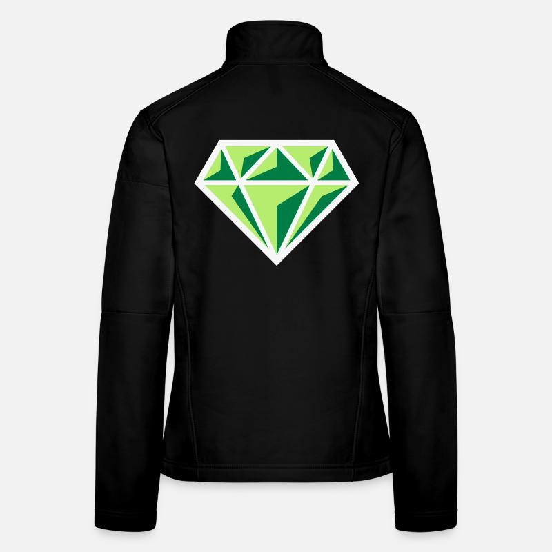 Diamant (Edelstein Brillant Symbol / NEG Gre 3C) Frauen Softshelljacke