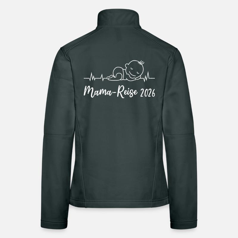 Werdende Mutter MAMAS REISE 2026 Lustiges Frauen Softshelljacke