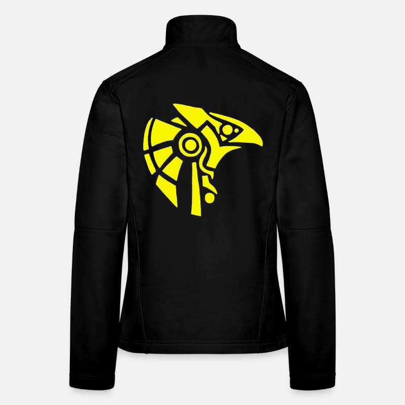 Dieu égyptien Horus (jaune) Veste en tissu softshell Femme