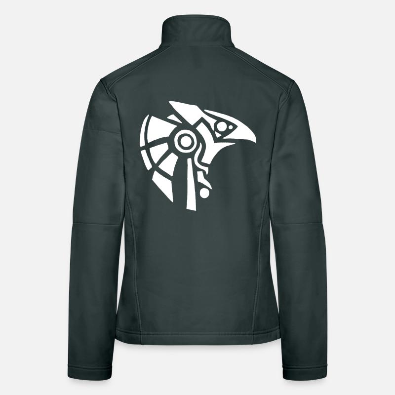 Dieu égyptien Horus (blanc) Veste en tissu softshell Femme