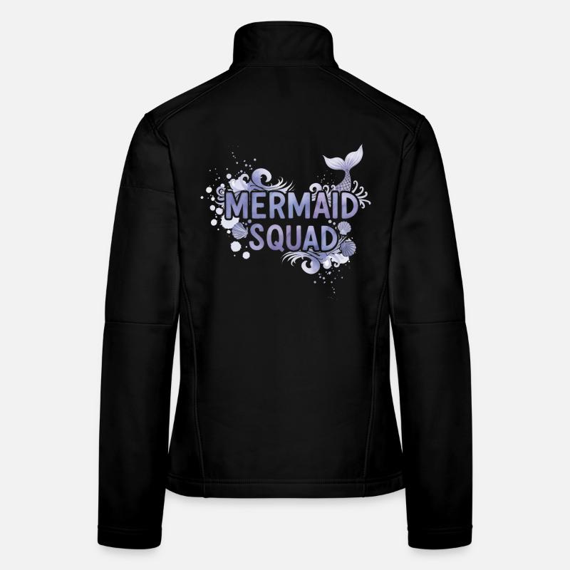 Mermaid Squad Sirène Océan Cadeau Drôle Veste en tissu softshell Femme