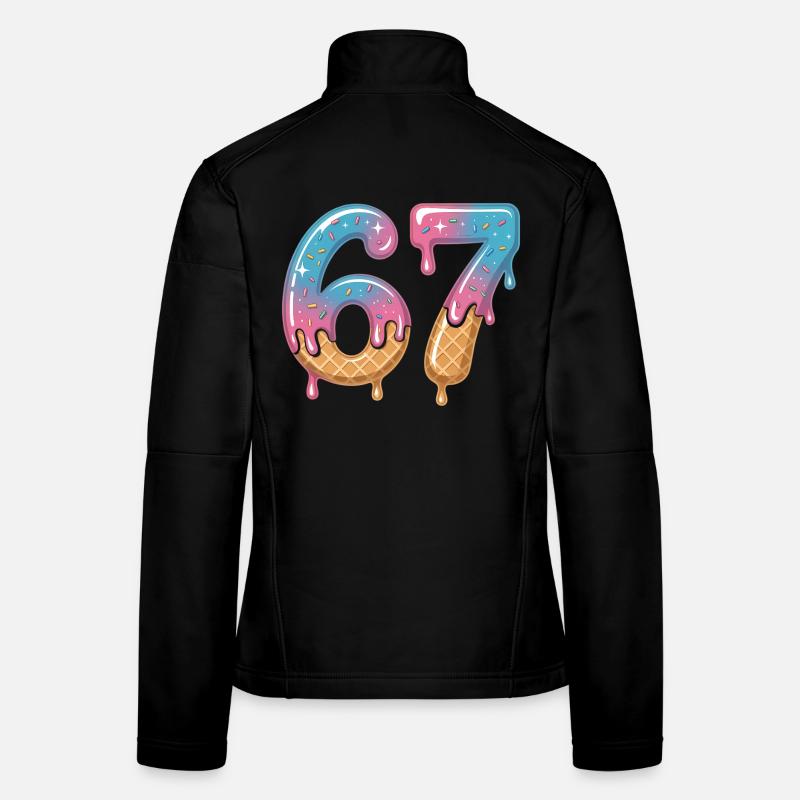 67 gouttes de crème glacée Veste en tissu softshell Femme