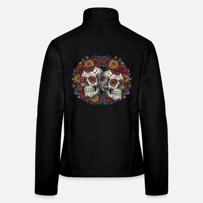 Mexican Skull Dia de los Muertos Calavera Women's Softshell Jacket