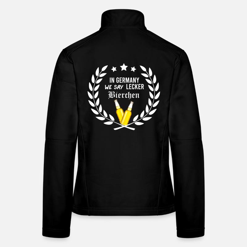 In_Germany_we_say_Lecker_Bierchen_-_geek_ Veste en tissu softshell Femme