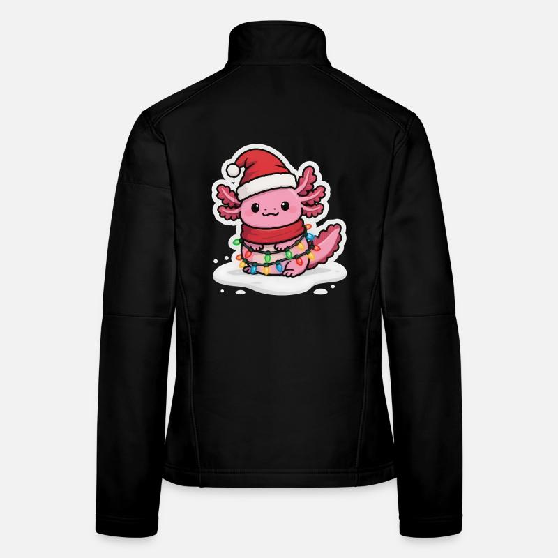 Noël Axolotl drôle Veste en tissu softshell Femme