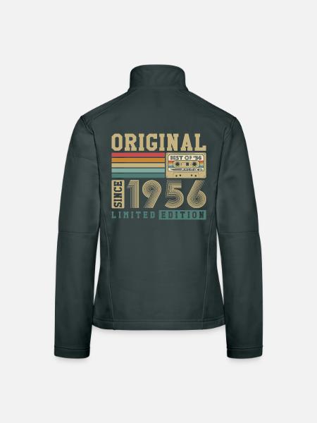 Original 1956 Vintage Vintage Anniversaire Rétro - Veste en tissu softshell Femme - noir - Dos