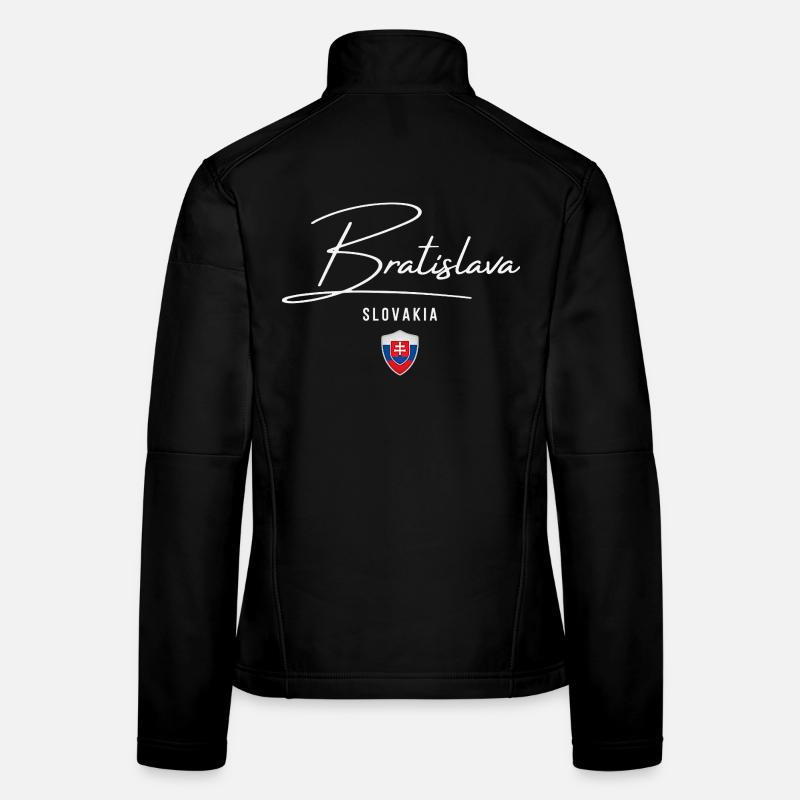 Bratislava, Slowakei, minimalistisches, elegantes Design Frauen Softshelljacke