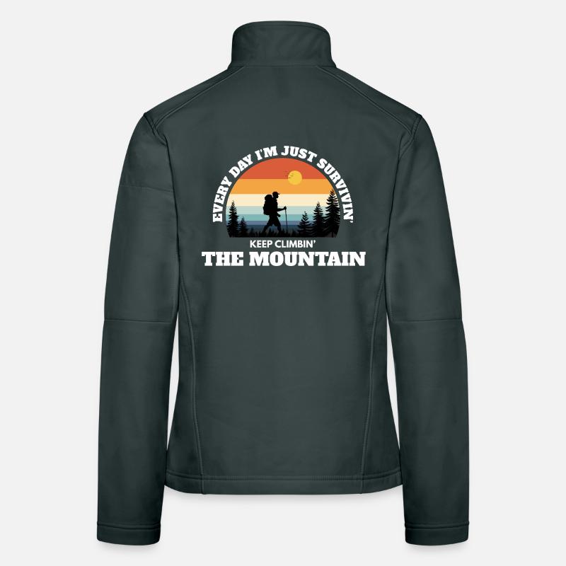 Keep Climbing The Mountain – Deep Adventure Sunset Women's Softshell Jacket