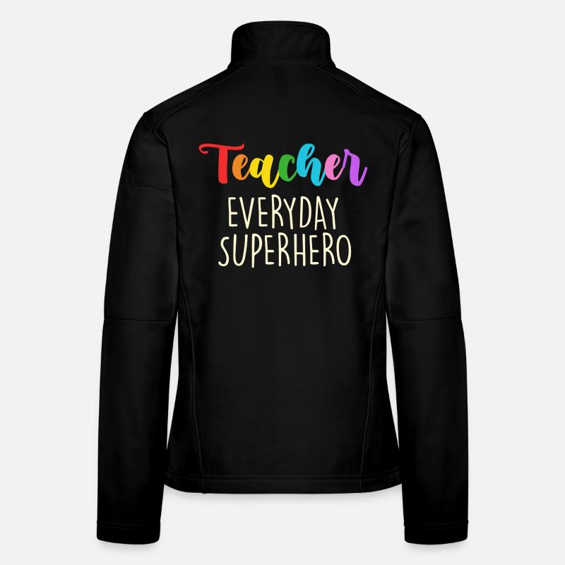 Enseignant au quotidien Conception de super-héros Veste en tissu softshell Femme