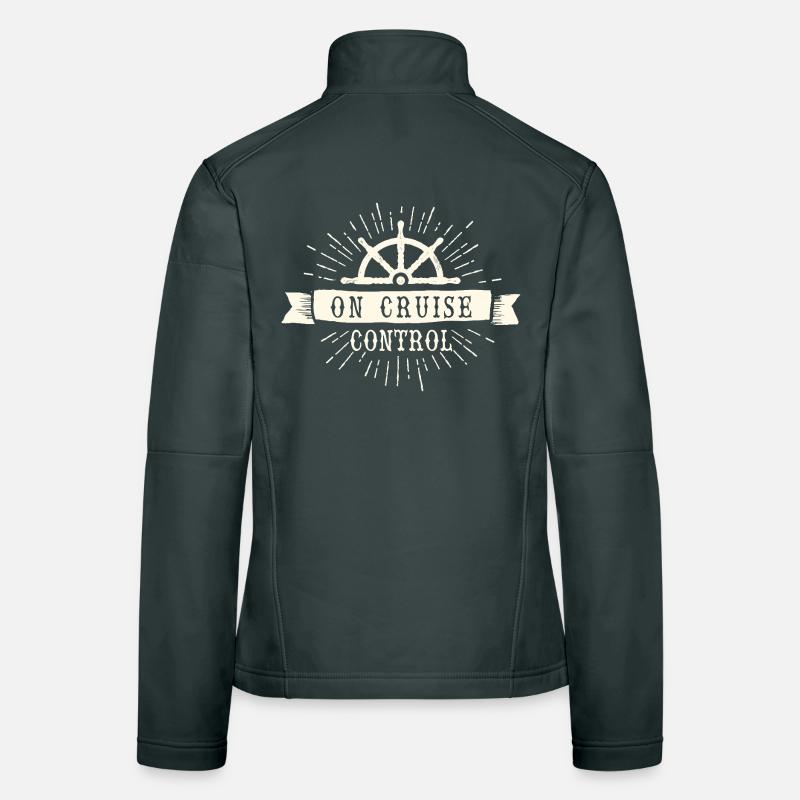 Auf dem Cruise Control Nautical Emblem Frauen Softshelljacke