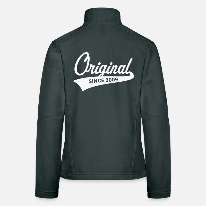 Original depuis 2009 (année de naissance, anniversaire / W) Veste en tissu softshell Femme