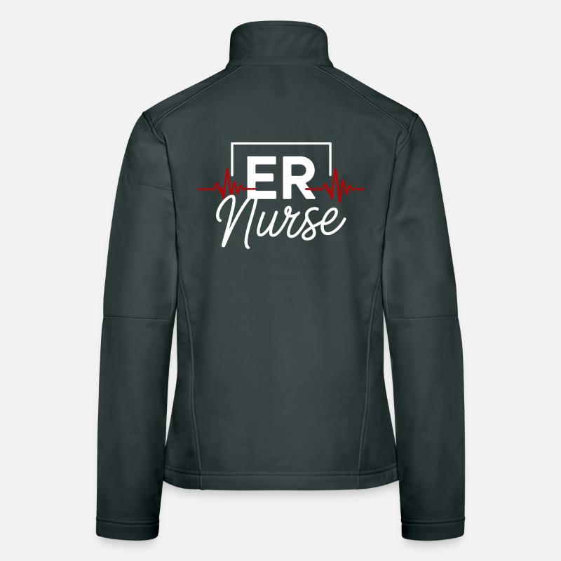 ER Nurse Herzfrequenz Grafik Frauen Softshelljacke