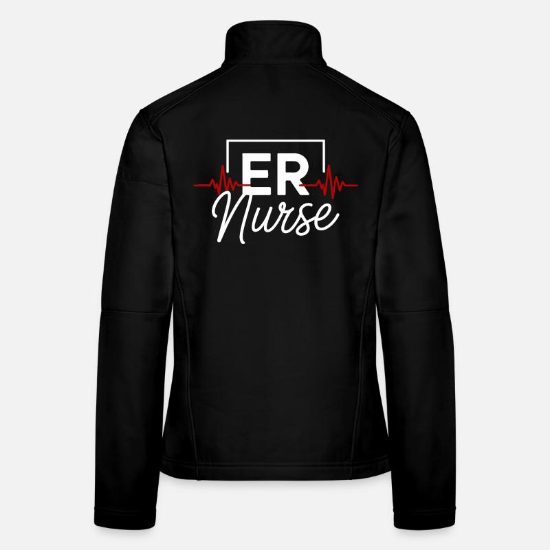 ER Nurse Heart Rate Graph Women's Softshell Jacket