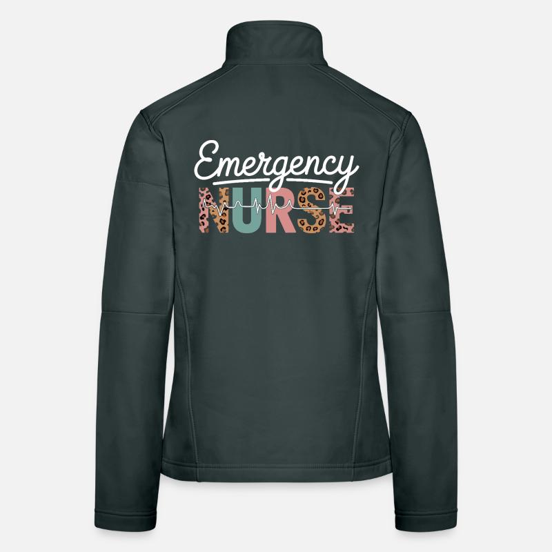 Emergency Nurse Leopard Print Frauen Softshelljacke