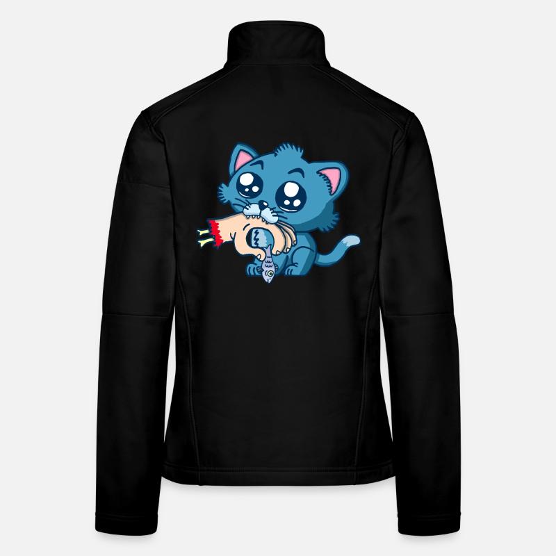 Chaton gourmand Veste en tissu softshell Femme