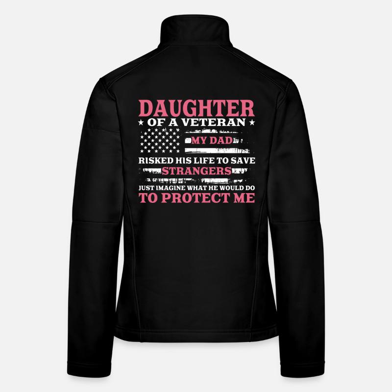 Fille d’un vétéran du drapeau américain Pink Veste en tissu softshell Femme