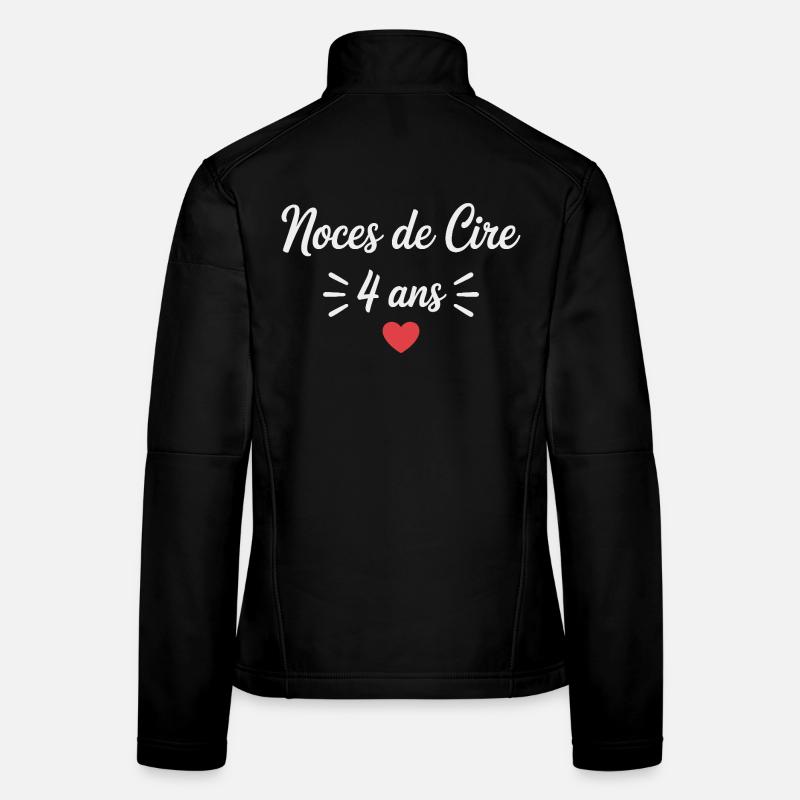 4 Year Anniversary Wax Wedding Anniversary Women's Softshell Jacket