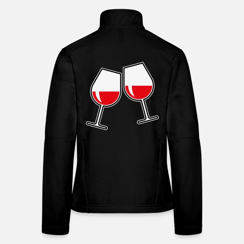2 Rotweingläser (Rotwein / Wein / Bauchig / Zu 3C) Frauen Softshelljacke