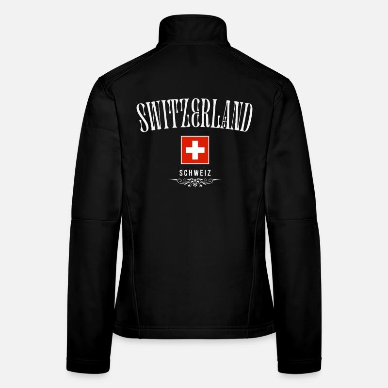 Flagge der Schweiz, Schweizer Stolz - Frauen Softshelljacke - Schwarz