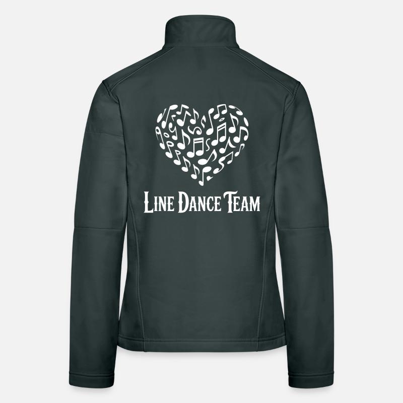 Équipe de danse en ligne Heart of Notes Veste en tissu softshell Femme