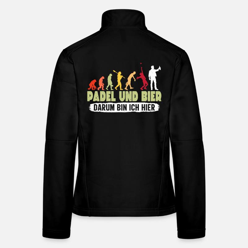 Padelspiel PADEL UND BIER DARUM BIN ICH HIER Frauen Softshelljacke