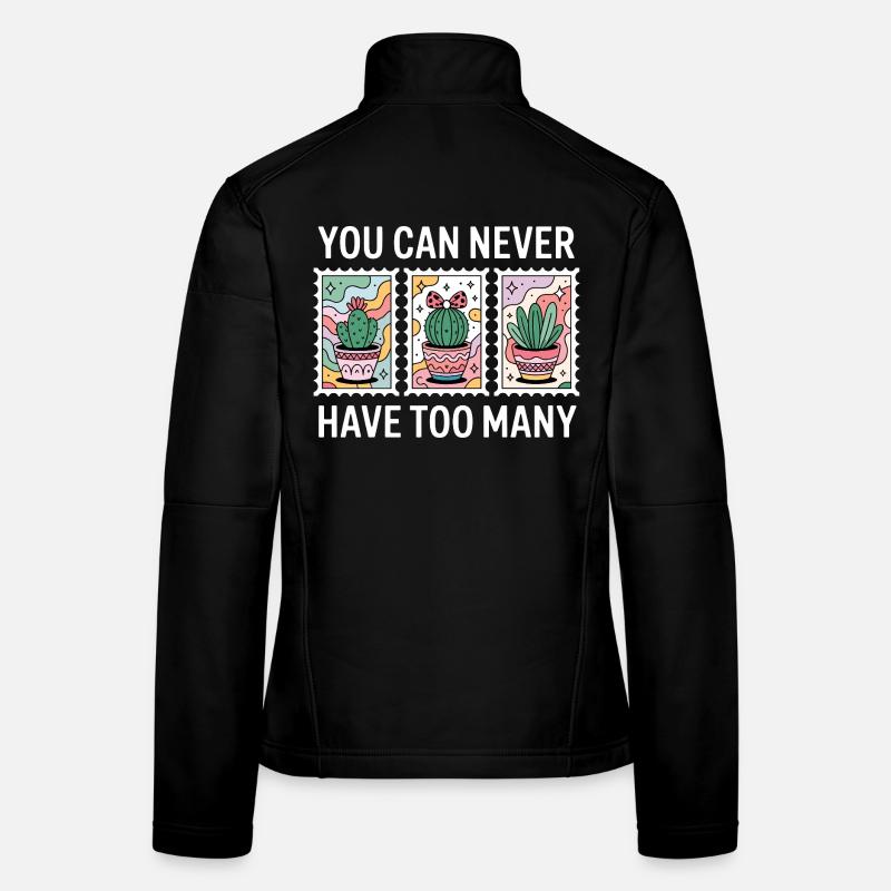 Drôle de plante et de succulent collectionneur de cactus Veste en tissu softshell Femme