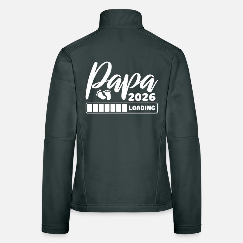 Papa 2026 loading - Schwangerschaft - Geschenk Frauen Softshelljacke