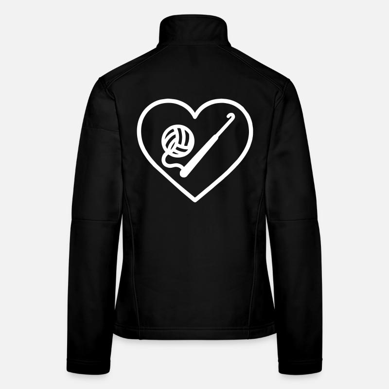 Herzhäkel – Handgemachtes Liebesdesign Frauen Softshelljacke