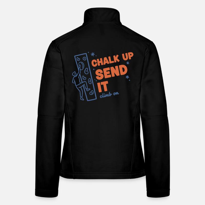 Inscrivez-vous Envoie ça grimper sur le plaisir de l’escalade Veste en tissu softshell Femme
