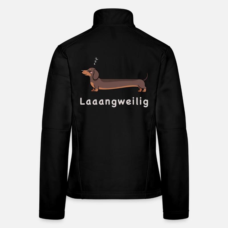 Loooong Dachshund Dog Humor Women's Softshell Jacket