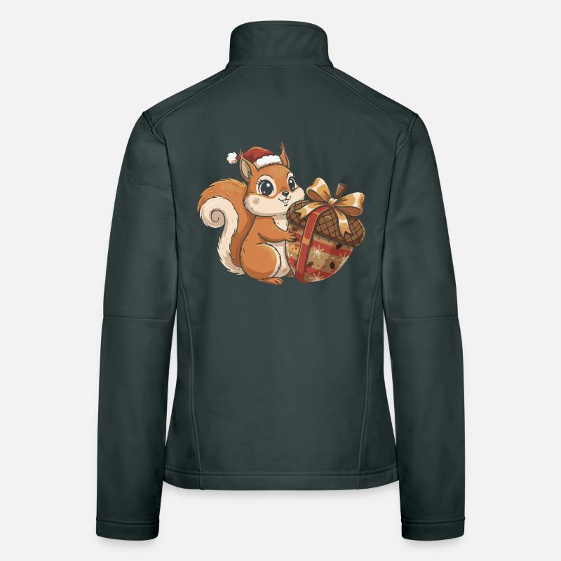 Winterfreude Eichhörnchen Geschenk Frauen Softshelljacke