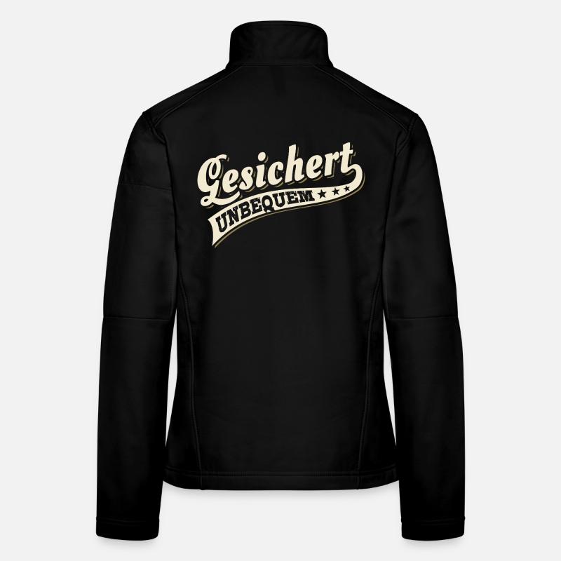 Vintage Lettering Secured Uncomfortable Women's Softshell Jacket