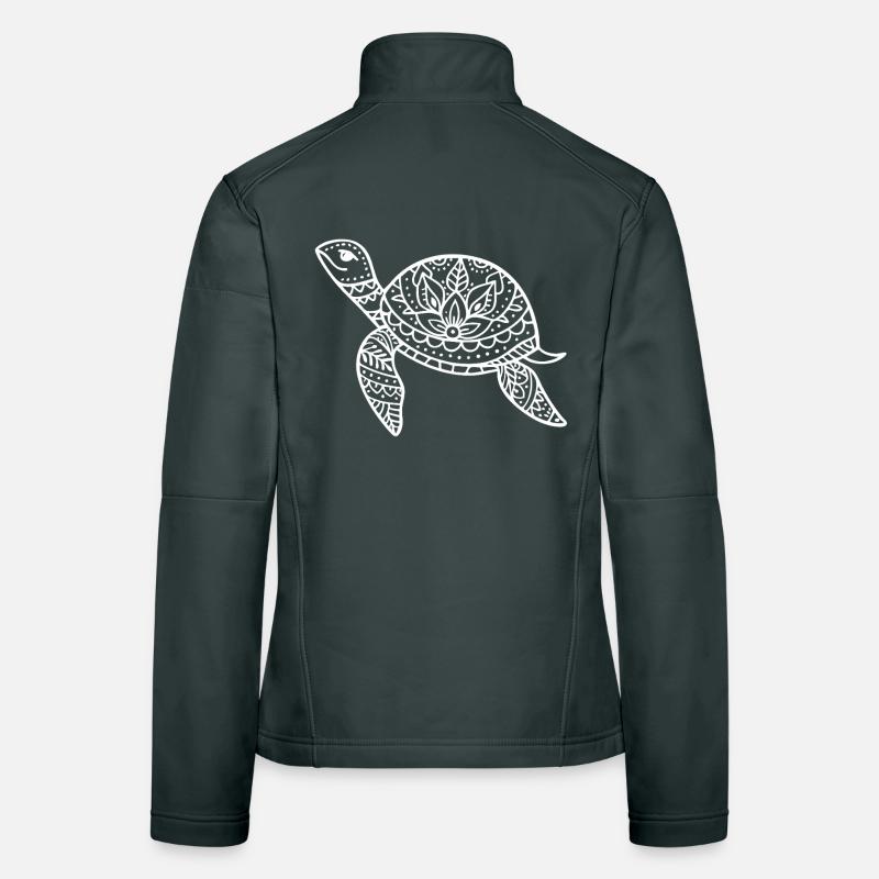 Boho Schildkröte mit Musterpanzer Frauen Softshelljacke