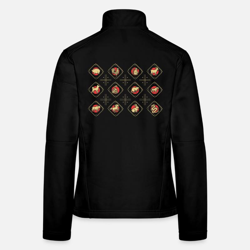 Chinesisches Neujahr Chinesisches Tierzeichen Frauen Softshelljacke