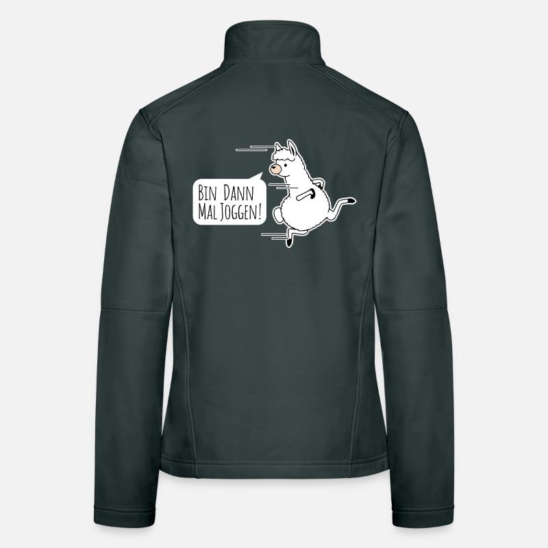 Rapide comme un lama ! Un lama est-il rapide ? Veste en tissu softshell Femme