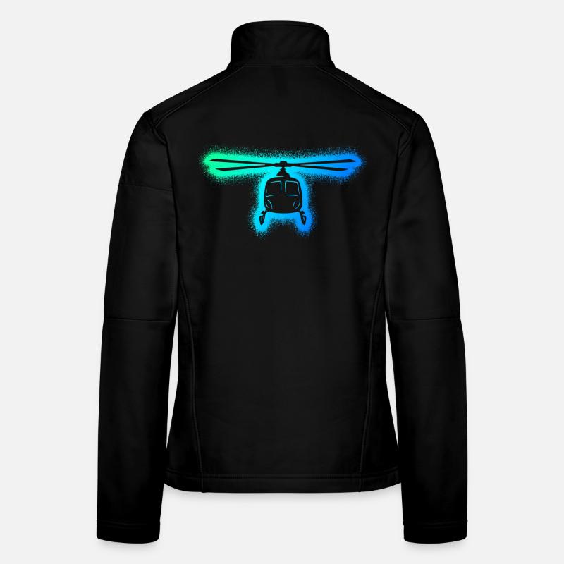 Helicopter Pilot Kids Men Boys Helicopter Women's Softshell Jacket