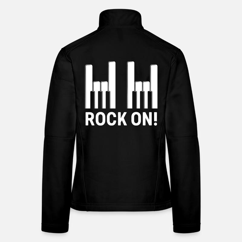 Rock auf Klaviertasten Frauen Softshelljacke