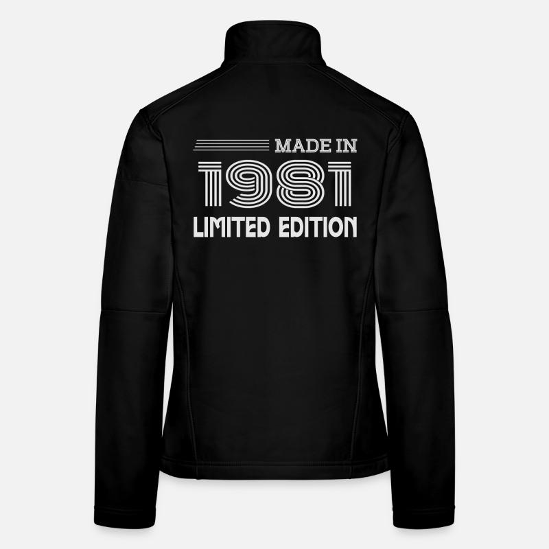 Original 1981 Vintage 1981 Rétro Anniversaire 1981 Veste en tissu softshell Femme