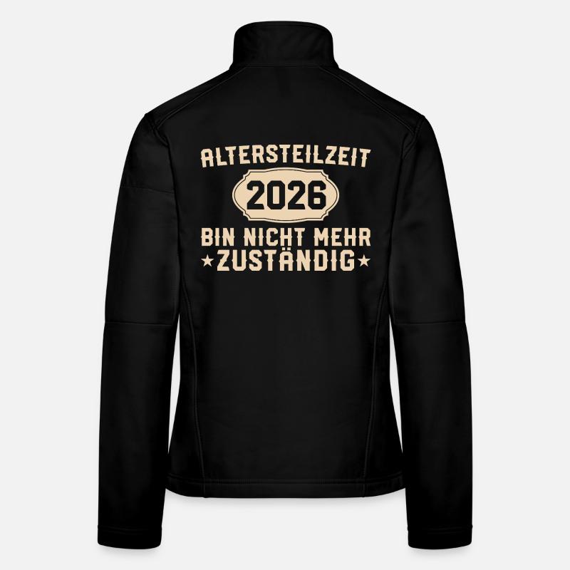 Retraite partielle 2026 Plus responsable Veste en tissu softshell Femme