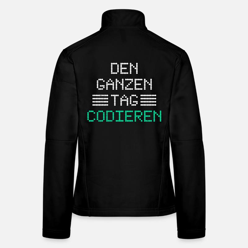 Nerd Computer CODING ALL DAY FUNNY Women's Softshell Jacket
