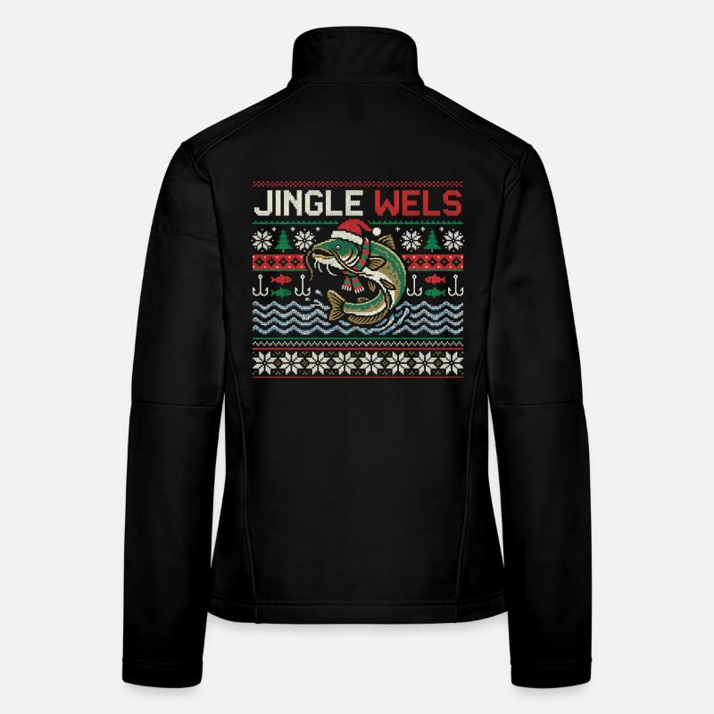 Jingle Wels - Lustiges Angler Weihnachtsgeschenk Frauen Softshelljacke