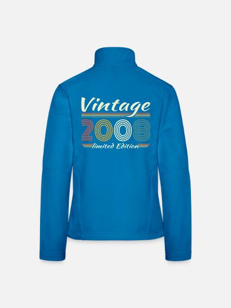 Vintage 2008 Vintage Retro Birthday Gift - Women's Softshell Jacket - black - Back
