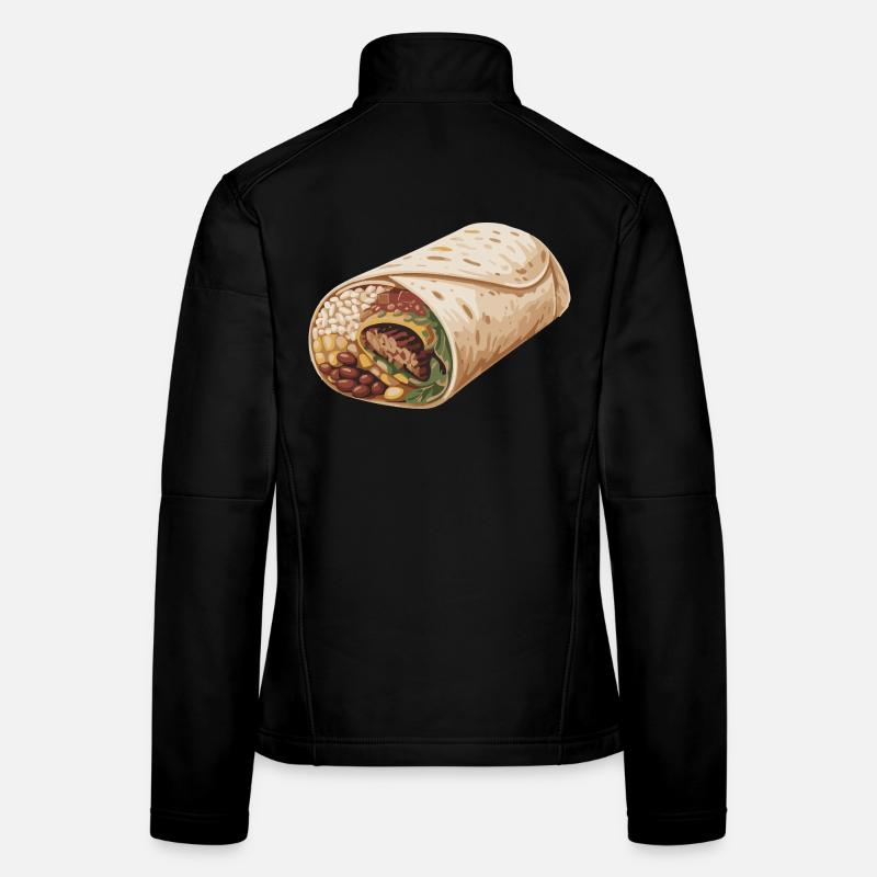 Illustration de l’emballage de burrito Veste en tissu softshell Femme